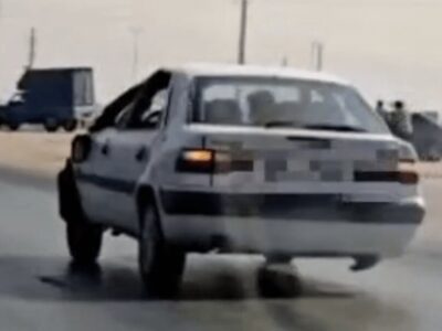 ببینید | توقیف زانتیای متحرک ۳چرخ در شیراز!