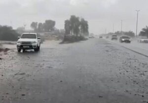 ببینید | بارش شدید باران در جده عربستان