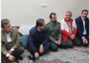 دیدار فرماندار شهرستان رودبار با مادر شهید والامقام زمان حسنی به مناسبت گرامیداشت مقام زن و مادر