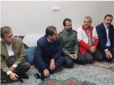 دیدار فرماندار شهرستان رودبار با مادر شهید والامقام زمان حسنی به مناسبت گرامیداشت مقام زن و مادر