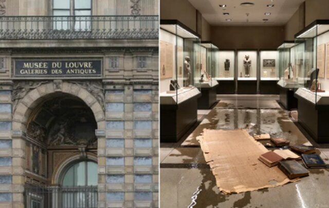 نشت آب در لوور؛ ۴۰۰ کتاب تاریخی آسیب دیدند