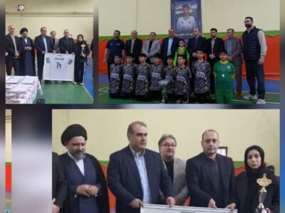 قدردانی از مادر دانشآموز اهداکننده عضو در روز مادر در فینال فوتسال دانشآموزی لنگرود