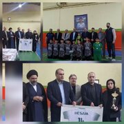 قدردانی از مادر دانش‌آموز اهداکننده عضو در روز مادر در فینال فوتسال دانش‌آموزی لنگرود