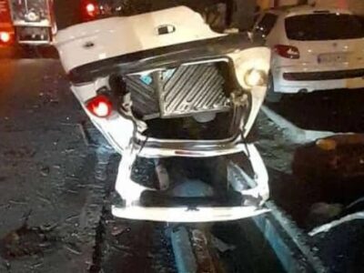 ببینید | تصادف زنجیره‌ای در بزرگراه باقری تهران