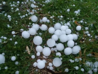 ببینید | بارش تگرگ عجیب و غریب در فراشبند فارس