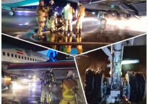 پرواز ناموفق تهران – بغداد/ لاستیک هواپیما ترکید اما به خیر گذشت/ عکس