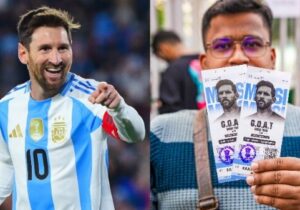 استقبال دیوانهوار هندیها از مسی/ آنها هم دنبال ماشین دویدند!