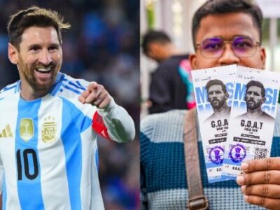 استقبال دیوانهوار هندیها از مسی/ آنها هم دنبال ماشین دویدند!