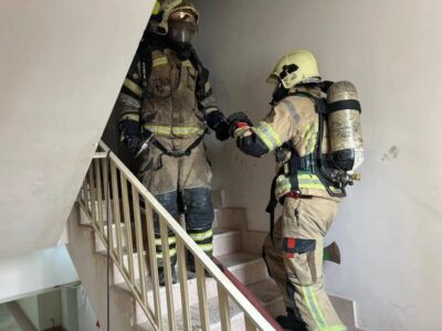 ببینید | آتشسوزی یک ساختمان در دهکده المپیک