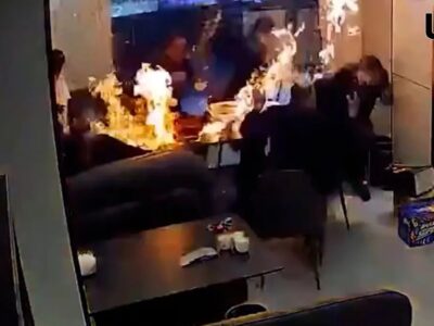 ببینید | لحظه انفجار اجاق گاز در یک رستوران در چین