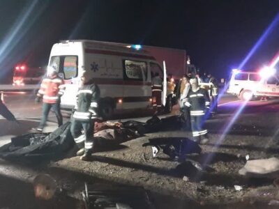 افزایش جانباختگان حادثه واژگونی اتوبوس/ تصاویر حادثه