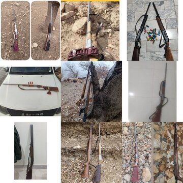 کشف و ضبط ۲۳ قبضه سلاح شکاری از متخلفین زیست محیطی در لرستان