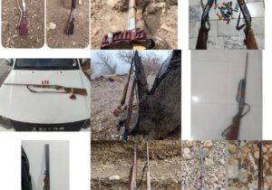 کشف و ضبط ۲۳ قبضه سلاح شکاری از متخلفین زیست محیطی در لرستان