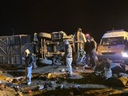 اسامی مصدومان حادثه واژگونی اتوبوس اصفهان - مشهد اعلام شد