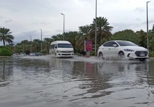 ببینید | تصاویر تازه از بارش شدید باران در جزیره کیش؛ بارش بیشتر از ۱۱۰ میلیمتر