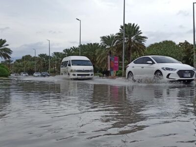 ببینید | تصاویر تازه از بارش شدید باران در جزیره کیش؛ بارش بیشتر از ۱۱۰ میلیمتر
