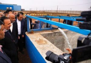 تصفیه‌خانه آریان فولاد بوئین‌زهرا با حضور وزیر کار افتتاح شد