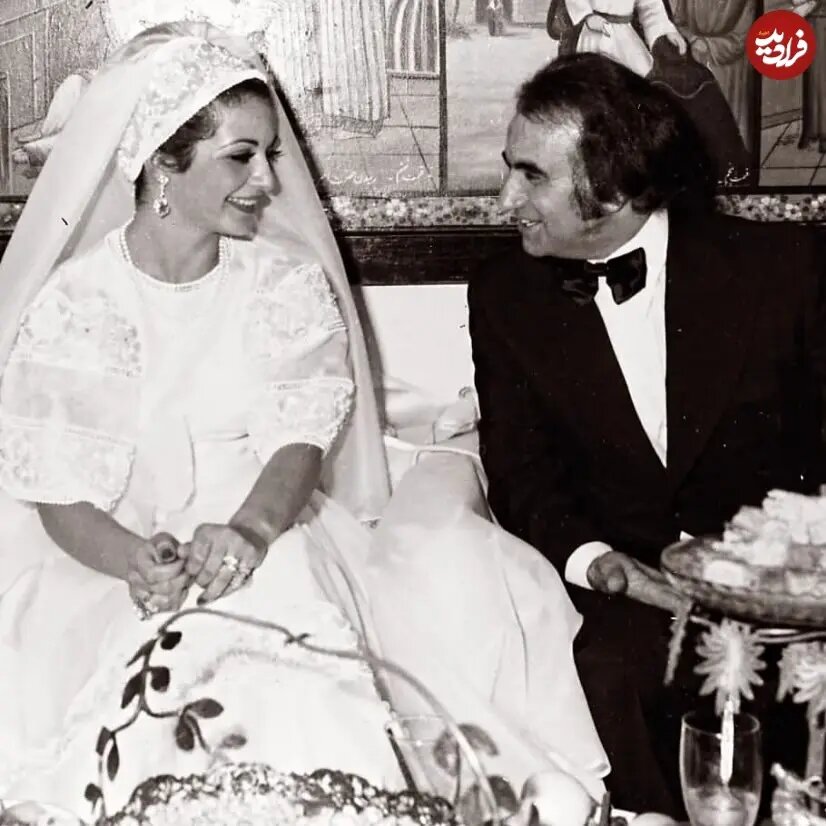 عکس/ بیتا فرهی در روز عروسیاش با حسن قریشی؛ سال ۱۳۵۲