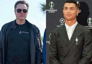 عکس| ایلان ماسک جام را به رونالدو داد!