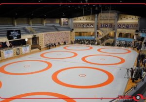 افتتاح سالن ۱۵۰۰ نفره خانه کشتی پهلوان لقمان رضایی شهرستان ایذه با حضور وزیر ورزش و جوانان