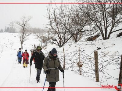 نشاط و برف بازی شهروندان در دماوند