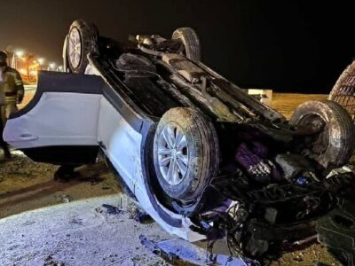 واژگونی خودروی شاهین در جاده دلیجان–اصفهان ۵ مصدوم داشت