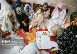 دل نوشته‌های معتکفین در سملقان بر روی دیوار نصب شد