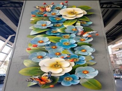 المان «قاب گُل و پروانه» نمونه‌ای از پروژه‌های هنر شهری تهران