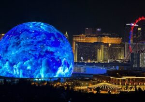 ببینید | نمایش هوایی با نورپردازی ویژه در لاس‌وگاس آمریکا