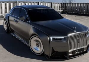 رولزرویس گوست با لباس گنگستری، شاهکار جدید تیونر اماراتی /عکس