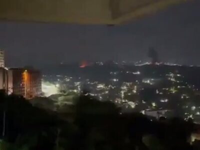 ببینید | فوری؛ لحظه بمباران ونزوئلا توسط آمریکا