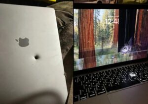 ترکش به مک‌بوک خورد و جان سرباز را نجات داد / عکس