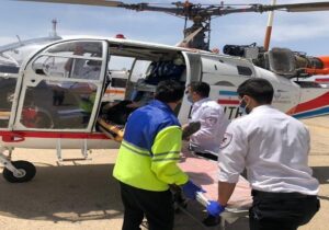 نجات سه بیمار در یک روز توسط بالگرد اورژانس هرمزگان