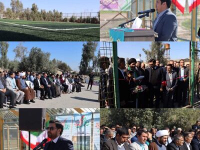 مراسم افتتاح و کلنگ زنی ۷ پروژه عمرانی ورزشی در شوش برگزار شد