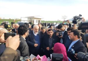 آغاز عملیات اجرایی پروژه شبکه آبیاری سدنرماب با حضور وزیر نیرو