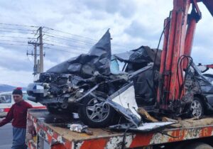 تصویری باورنکردنی از پراید بعد از تصادف با تریلی