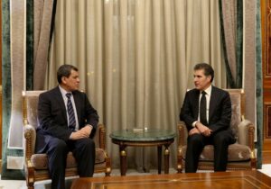 دیدار بارزانی با فرمانده کردهای سوریه / بررسی تهدید و تحرکات داعش در دیدار بارزانی و عبدی